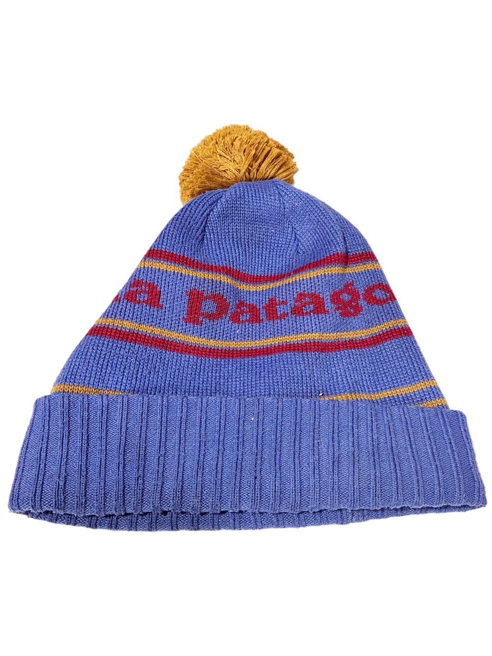 Patagonia Powder Town Beanie Park Stripe Heavy Duty Winter Ski Hat Pom Men Women